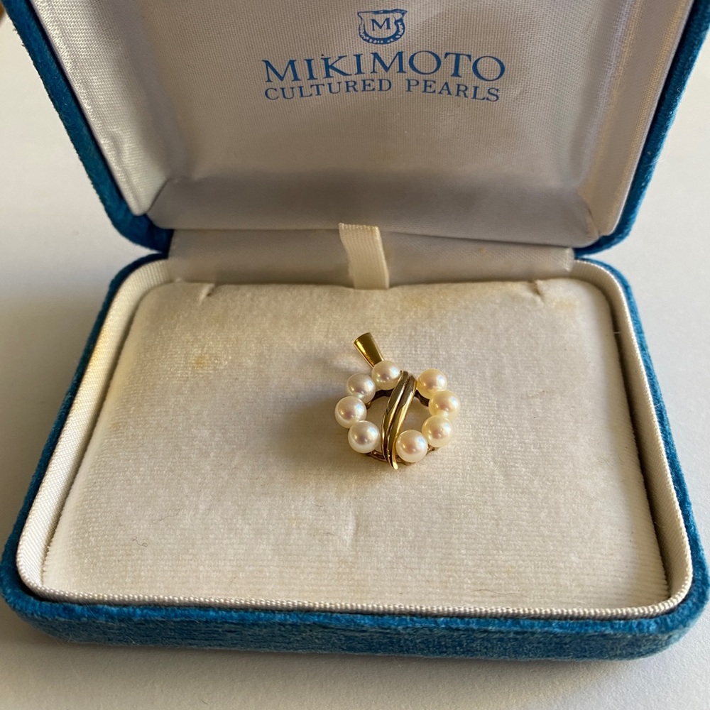 Vintage Mikimoto 14K 585 Pearl pendant